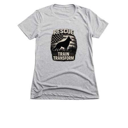 Rescue Train Transform&nbsp;, a Dark Heather Grey Women's Slim Fit Tee