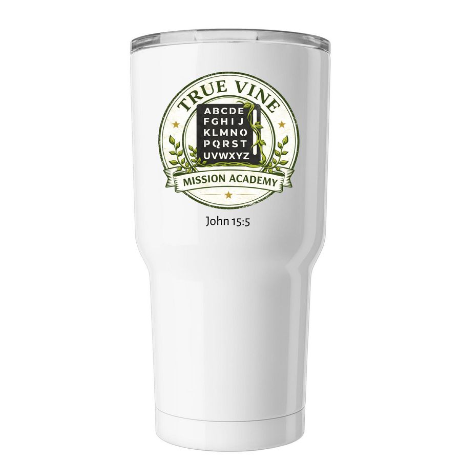True Vine Mission Tumbler, a White Insulated Tumbler