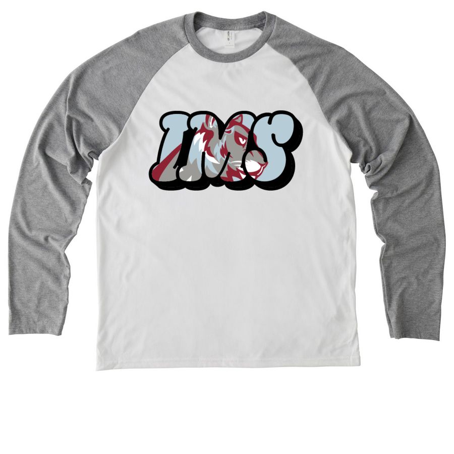 Street Fit, a Aluminum Grey/ Bright White Allmade Eco Triblend Colorblock Raglan Long Sleeve Tee