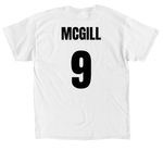 MCGILL TEE, a White Classic Unisex Tee (back-view)