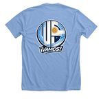 World Cup - Argentina, a Heather Carolina Blue Premium Unisex Tee (back-view)