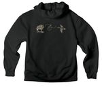 Come Spring, Little Lamb Merch, a Vintage Black Premium Heavyweight Pullover Hoodie (back-view)