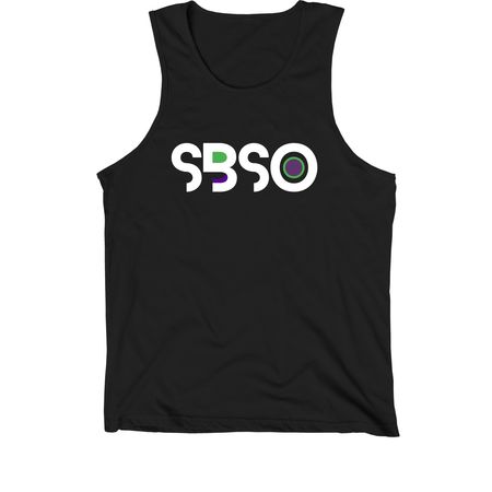 T-Shirts and Tanks - Light Logo, a Black Premium Cotton Tank
