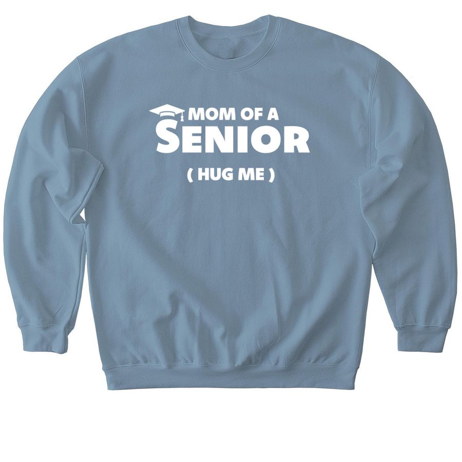 Mom of a Senior, a Stone Blue Softstyle Crewneck Sweatshirt