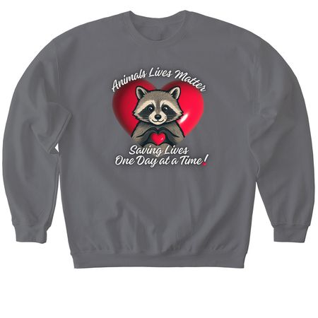 Animals Lives Matter of East Texas, a Charcoal Softstyle Crewneck Sweatshirt
