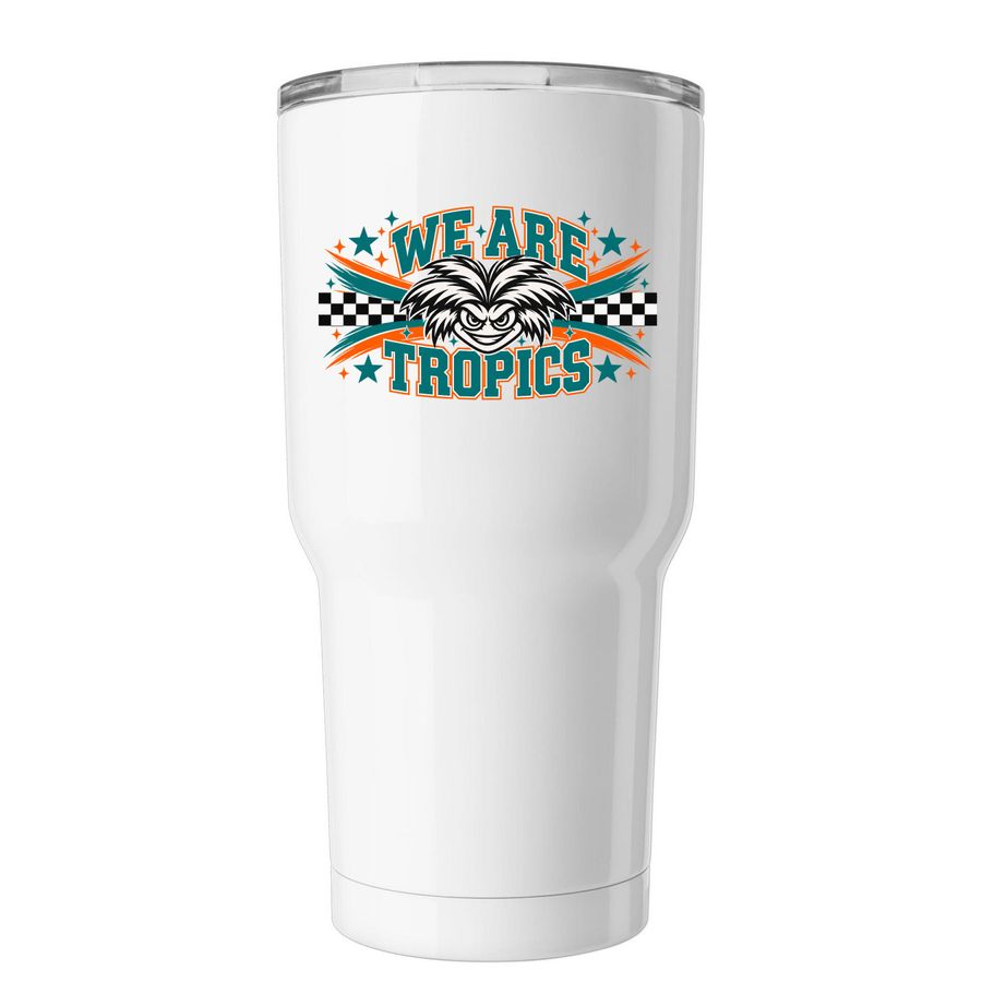 Tropics Tumbler, a White Insulated Tumbler