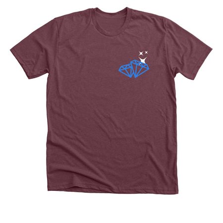 Diamond, a Heather Maroon Premium Unisex Tee