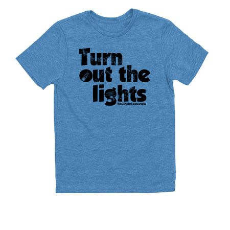 Turn Out The Lights, a Azure Blue Allmade Youth Eco Triblend Tee