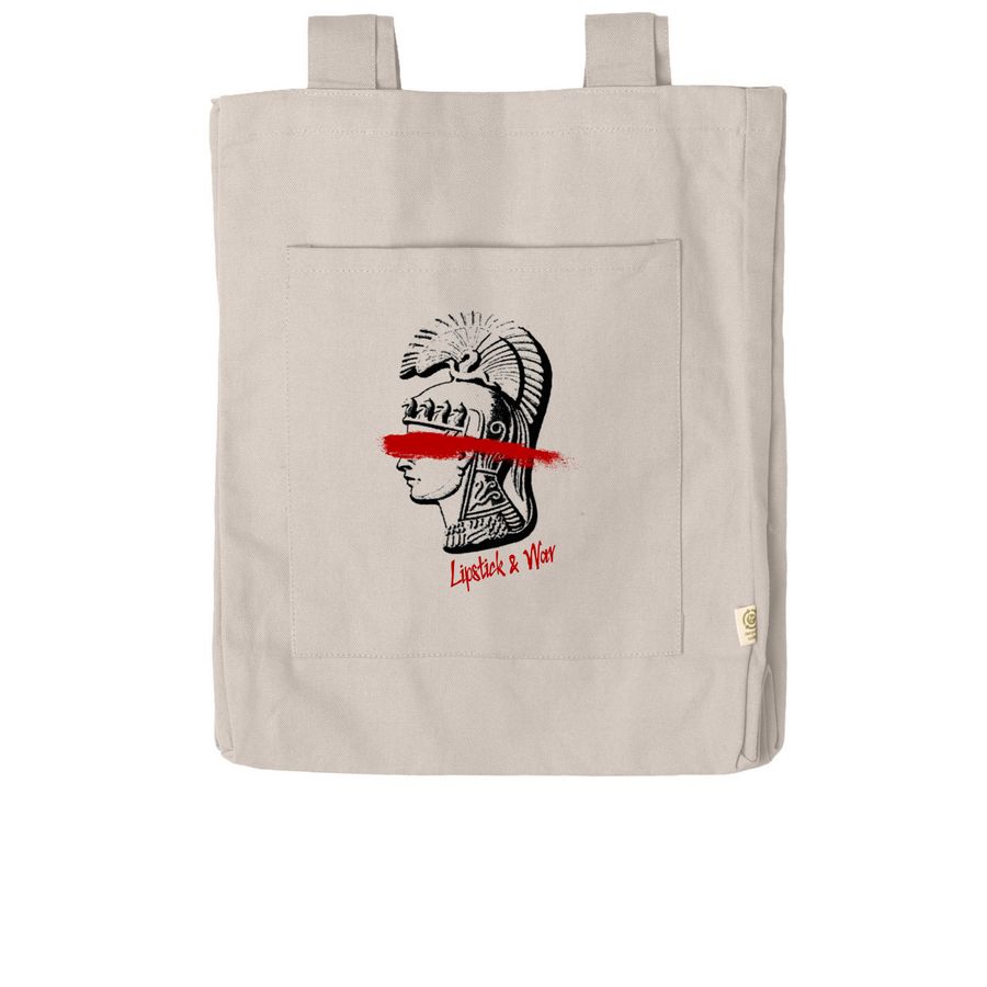 Lipstick & War Logo Tote, a Pumice Reclaimist Everywhere Tote Bag