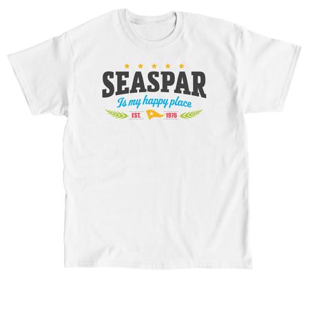 SEASPAR Is My Happy Place ? 50th Anniversary, a White Classic Unisex Tee