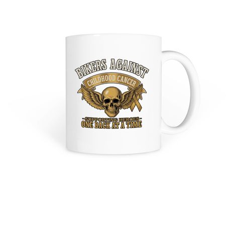 Bikers against childhood cancer&nbsp;, a White Coffee Mug