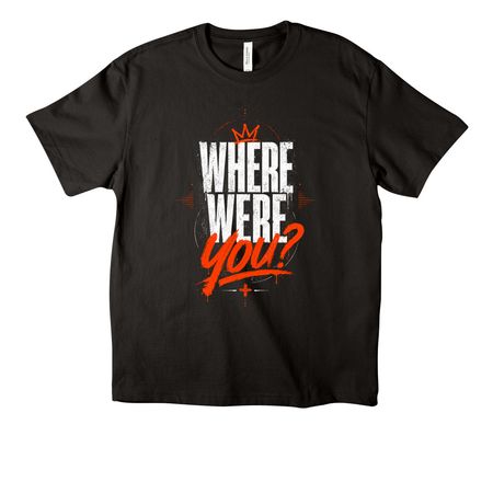 Where Were You Heavyweight Tee, a Black Unisex Heavyweight Tee
