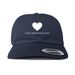 White Heart Hat, a Navy Printed Classic Baseball Cap