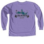 Locals only Lake J, a Violet Comfort Colors Long Sleeve Tee (back-view)