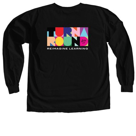 'Empower' Apparel Collection, a Black Comfort Colors Long Sleeve Tee (back-view)