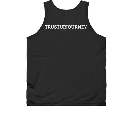 THE SECRETS OF SIGNZ, a Black Classic Unisex Tank Top (back-view)