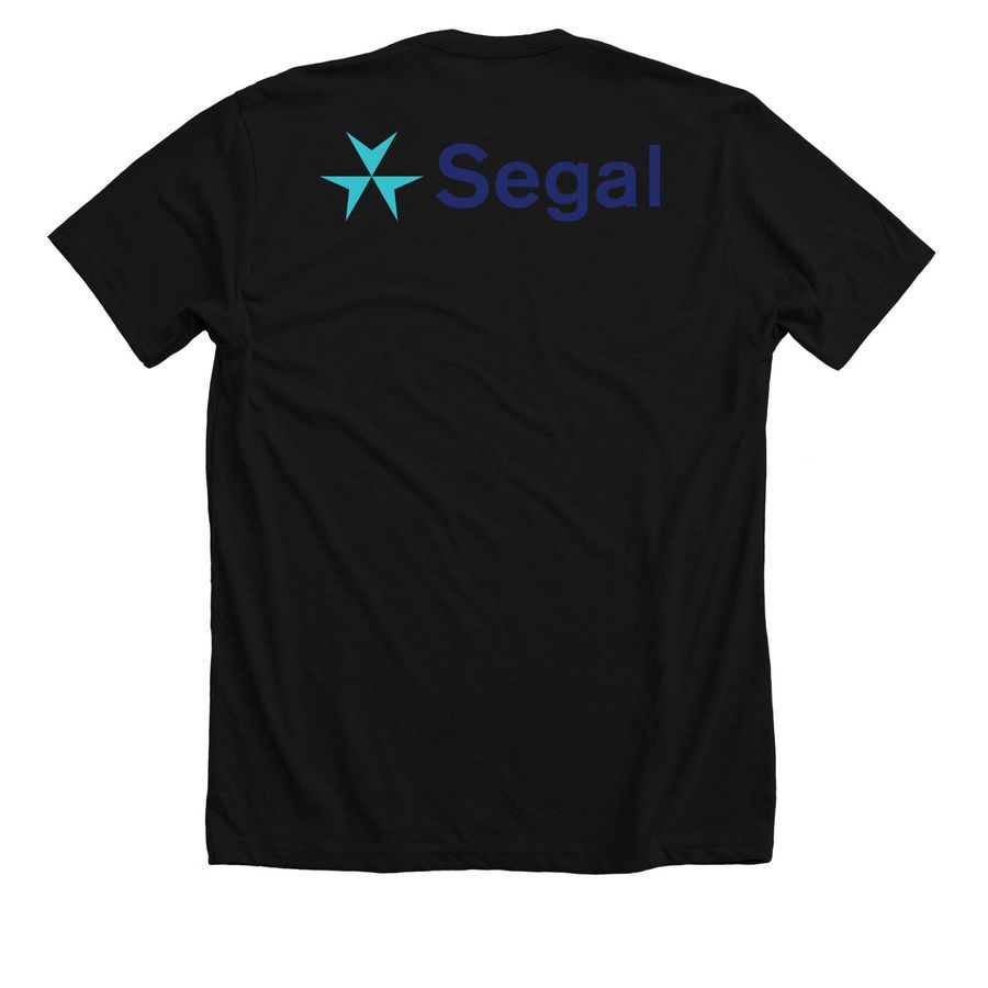 Pride@Segal - 2024 A, a Solid Black Blend Premium Unisex Tee (back-view)