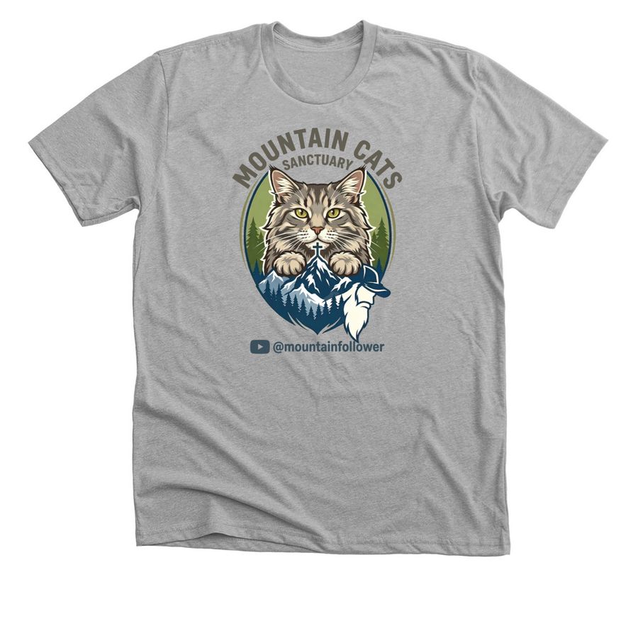 Mountain Cats Sanctuary&nbsp;, a Athletic Heather Premium Unisex Tee