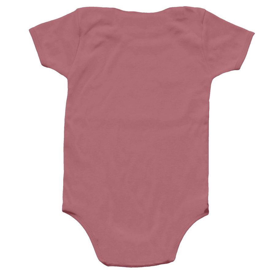 Rosandtrip Onesie, a Mauve Infant Onesie (back-view)