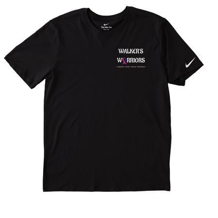 WALKERS WARRIORS Athletic Wear, a Black Nike Dri-FIT Jersey Blend Performance Tee