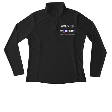 WALKERS WARRIORS Athletic Wear, a Black Women's Performance Quarter Zip Pullover