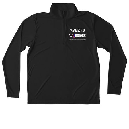 WALKERS WARRIORS Athletic Wear, a Black Unisex Performance Quarter Zip Pullover