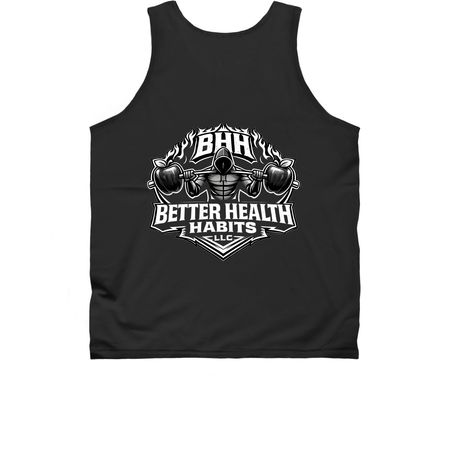 BHH Apparel&nbsp;, a Black Classic Unisex Tank Top (back-view)