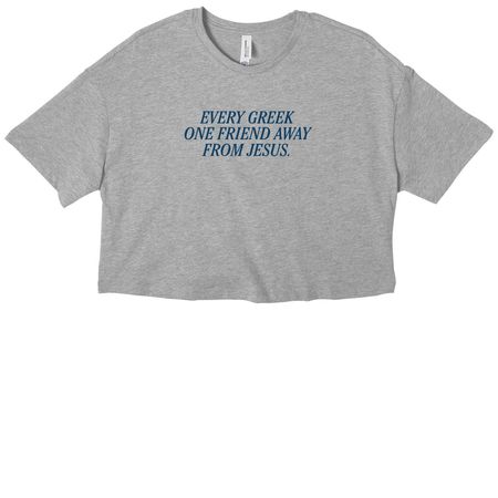 Every Greek Cropped T-Shirt, a Athletic Heather Women?s Cropped Cotton Tee