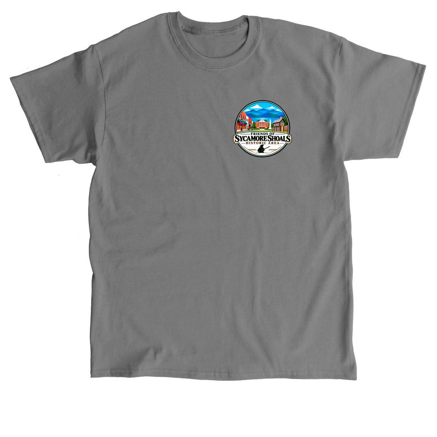 Friends of Sycamore Shoals Historic Area Logo, a Charcoal Classic Unisex Tee