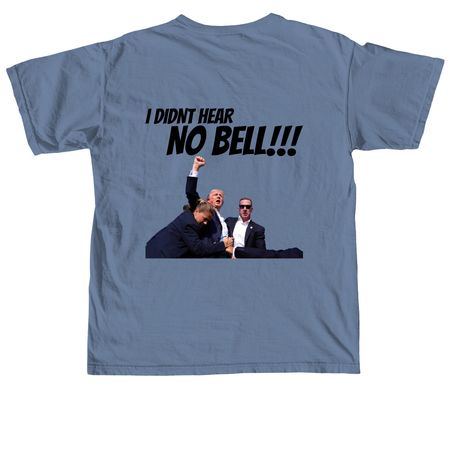 Trump 2024, a Blue Jean Comfort Colors Unisex Tee (back-view)