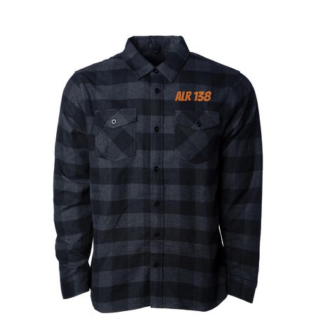 ALR Chapter 138, a Charcoal Heather/ Black Unisex Flannel Shirt