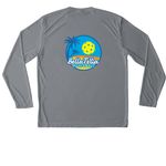 BT Long Sleeve Shirt ?, a Grey Concrete Unisex Performance Long Sleeve Tee (back-view)