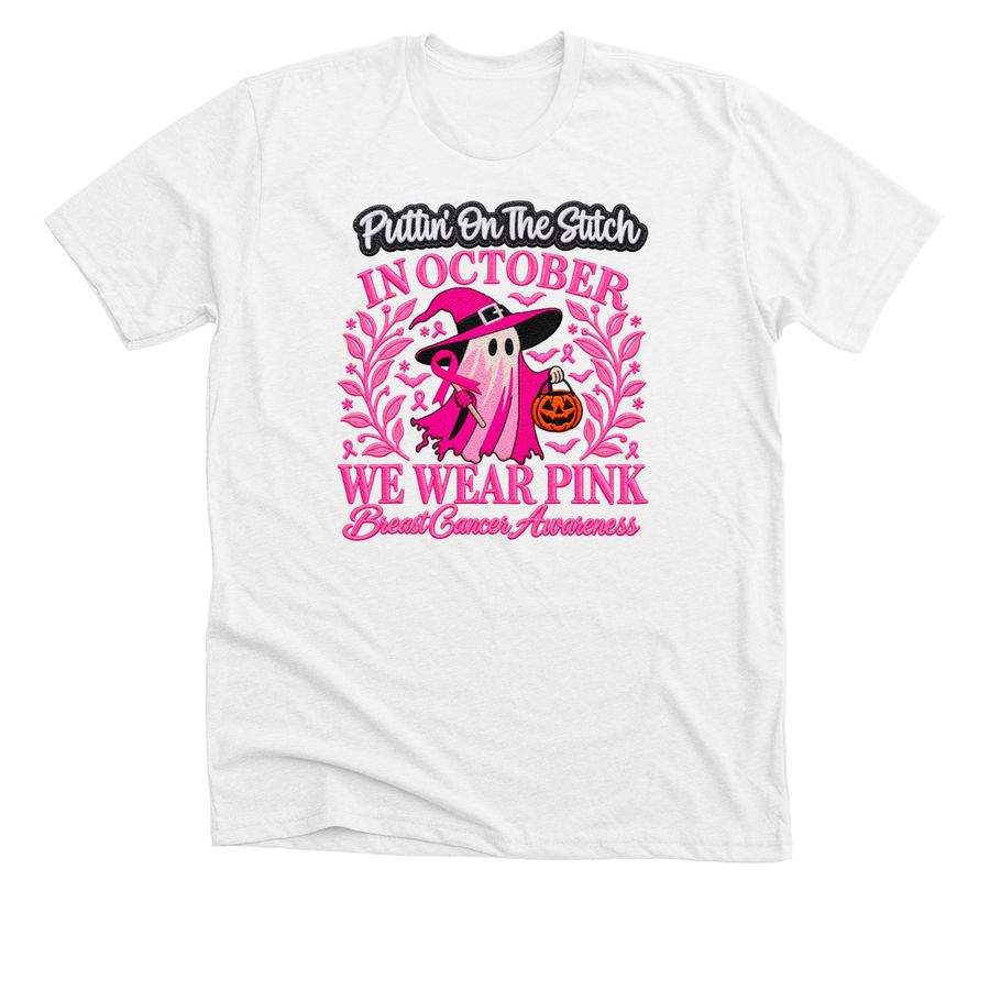 breast cancer awareness shirts for October, a Solid White Blend Premium Unisex Tee