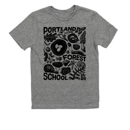 Portland Forest School 25-26, a Aluminum Grey Allmade Youth Eco Triblend Tee