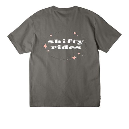 shifty-rides double star tee, a Asphalt Unisex Heavyweight Tee (back-view)