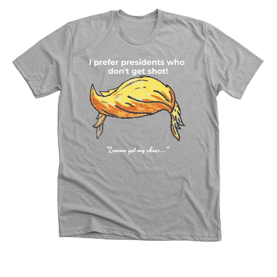 Trump is Not a Hero, a Athletic Heather Premium Unisex Tee