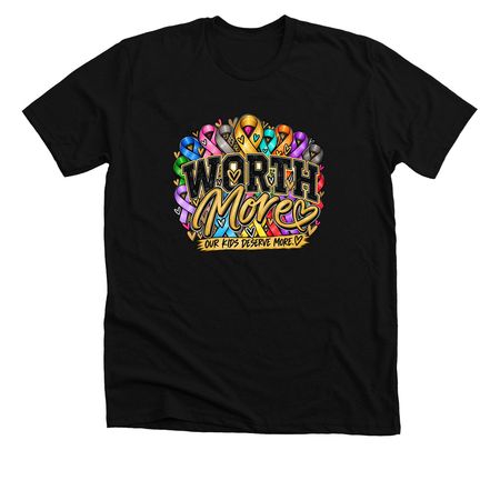 Worth More&nbsp;, a Solid Black Blend Premium Unisex Tee