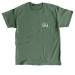 SKL - Main Logo, a Military Green Classic Unisex Tee (back-view)