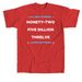 "All New Numbers" T-Shirt, a Red Union Made Unisex Tee