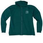 Tundra Cruiser, a Deep Sea Green Allmade Women?s Organic CVC Zip-Up Hoodie (back-view)