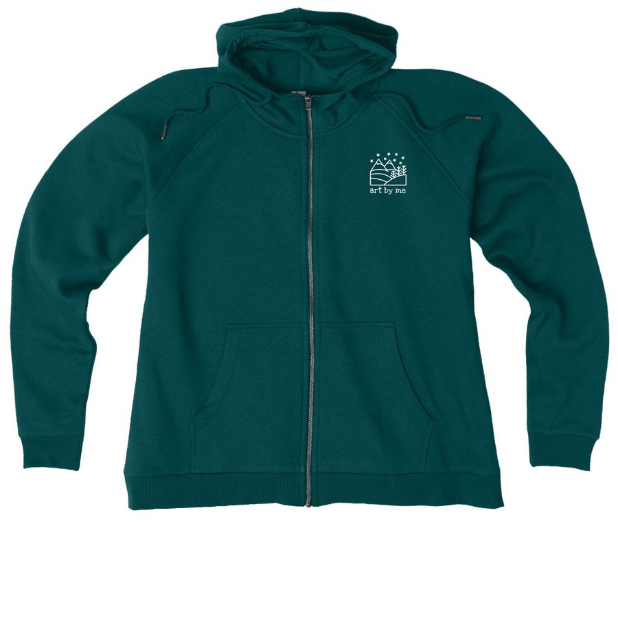 Tundra Cruiser, a Deep Sea Green Allmade Women?s Organic CVC Zip-Up Hoodie