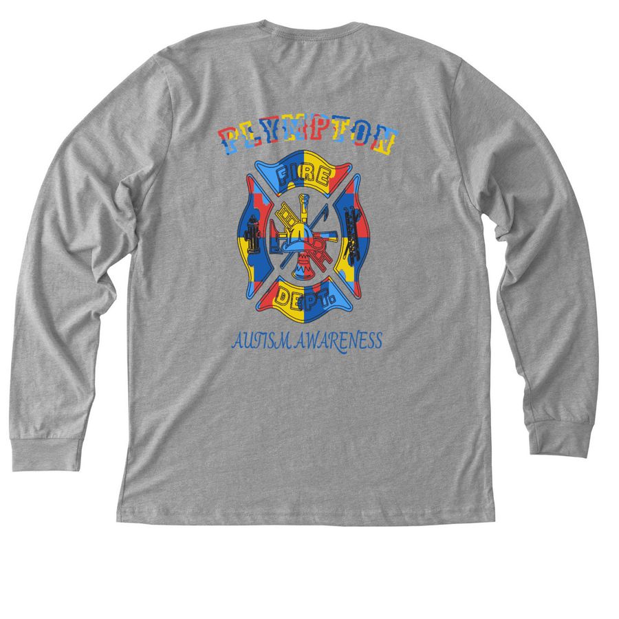 Autism Awareness, a Athletic Heather Premium Long Sleeve Tee (back-view)