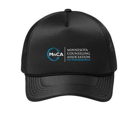 MnCA Hats&nbsp;, a Deep Black Printed Foam Trucker Hat