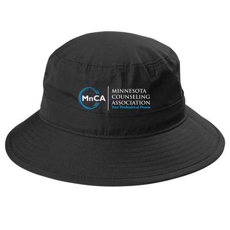MnCA Hats&nbsp;, a Black Printed UV Bucket Hat