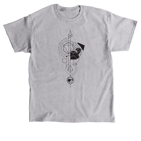 Geometric Design shirt, a Sport Grey Classic Unisex Tee
