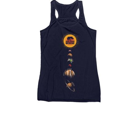 Cosmic Rhino, a Navy Women's Racerback