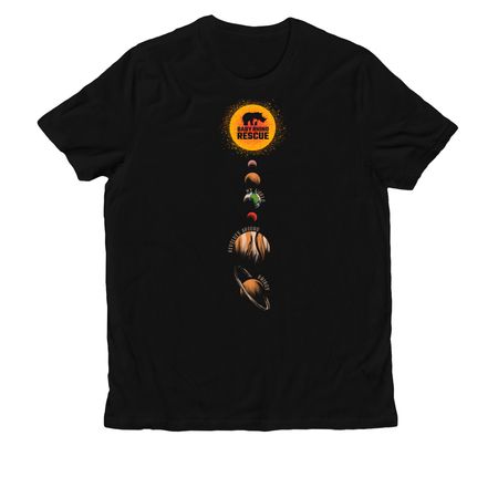 Cosmic Rhino, a Deep Black Allmade Organic Cotton Unisex Tee