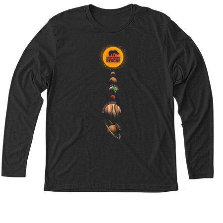 Cosmic Rhino, a Vintage Black Triblend Long Sleeve Tee