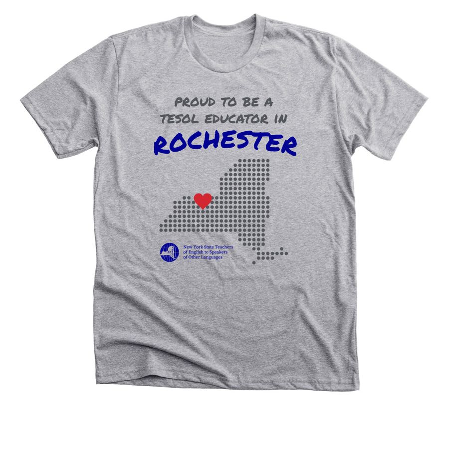 Rochester TESOL Proud&nbsp;, a Athletic Heather Premium Unisex Tee