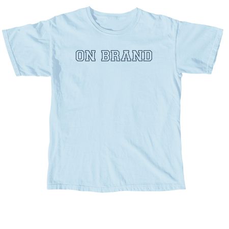 on brand (collegiate), a Chambray Comfort Colors Unisex Tee